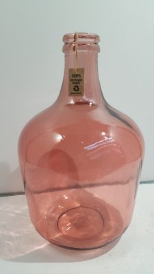 Fles carafe d7.5/28 h42cm oud roze (12.0l)