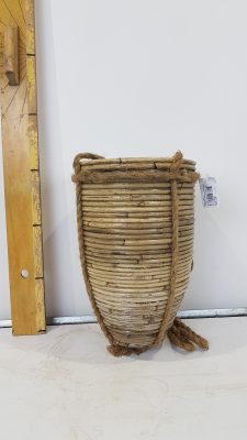Hanging basket stripe with rope d20h30cm