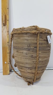 Hanging basket stripe with rope d30h40cm