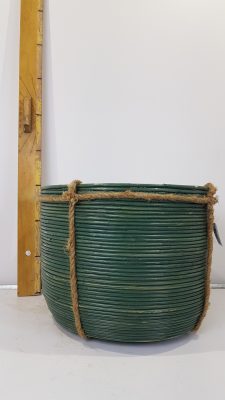 Hanging basket strp rope d40h30 olive