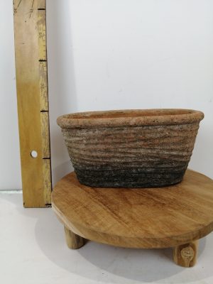 Ovaal utah d26.5×15 h12.5cm terra