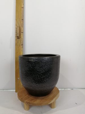 Pot fien d27 h25cm industrieel zwart