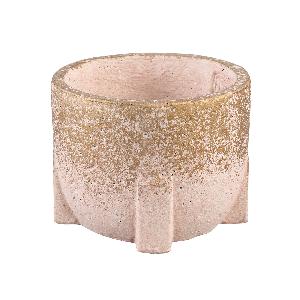 Amira Pink cement pot square base round M