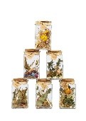 Dried flower arrangement in bottle 10x18cm A/6