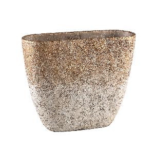 Jae Gold cement rough pot oval L