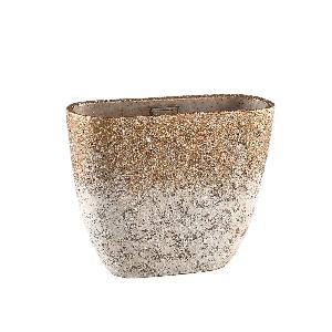 Jae Gold cement rough pot oval M