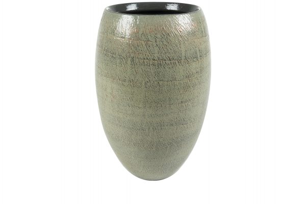 Pot hoog Ayla grey brush D20 H30