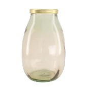 Vase recycled glass Ø18x28cm