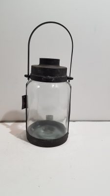 lantern metal ø17×29.5cmantique black