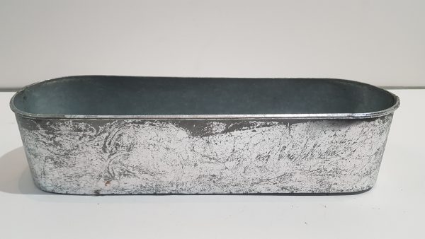 planter metal silver m