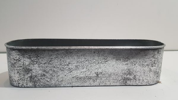 planter metal silver s