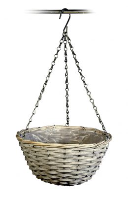 Port Round Hanging Basket Light Grey D29.5H15