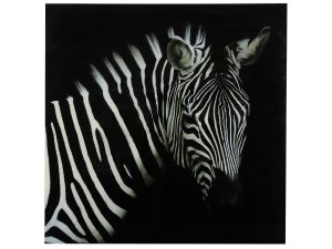 Schilderij zebra vk Wild life L zwart/wit