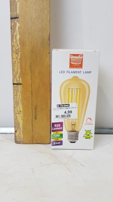led lamp amber 220v 8 watt h15d7cm