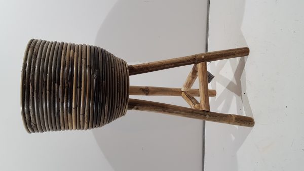 pot stripe wooden legs grijs d25h64cm
