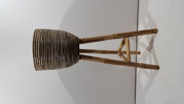 pot stripe wooden legs grijs d25h74cm