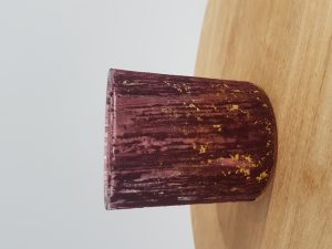 Fluflu Burgundy glass tealight glitter round S7 x 7 x 8