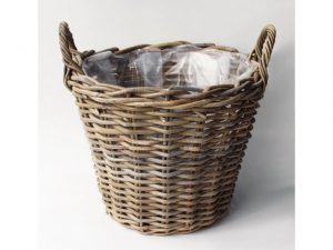 AARD.MAND D35H25CM ROTAN GRIJS