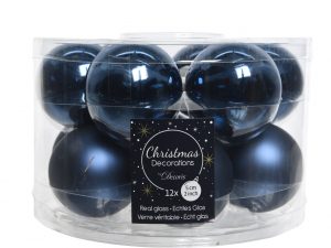 Kerstballen glas mixKoker a 12dia5cm - n