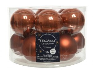 Kerstballen glas mixKoker a 12dia5cm - t