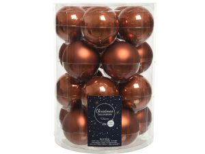 Kerstballen glas mixKoker a 20dia6cm - t