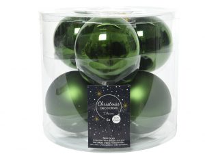 Kerstballen glas mixKoker a 6dia8cm - de