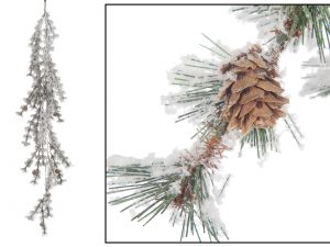 Snowy pine garland 118cm