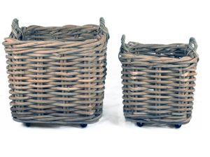 CL BASKET THICK RATTAN GREY 65X65H60 WH