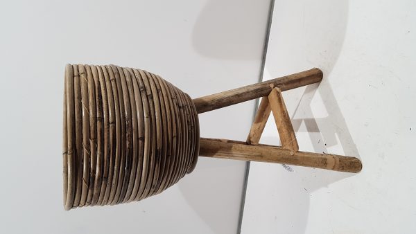 pot stripe wooden legs grijs d20h47cm