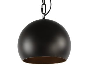 Hanglamp E27 ro Hobson zwart