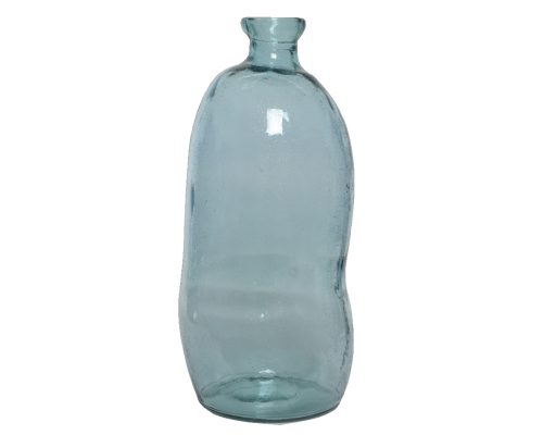 vaas recycled glas aqua shinydia22-h51cm – misty blue