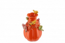 bird vase orange 12x12x15cm