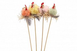 EASTER STICK FLUFFY CHICKEN NEST COLOR A