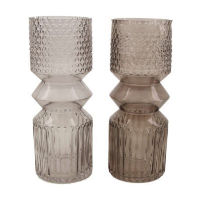 vase glass ø12x30cm c/2