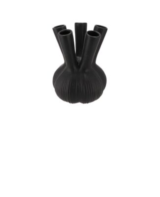 aglio straight black vase 16x16x19cm