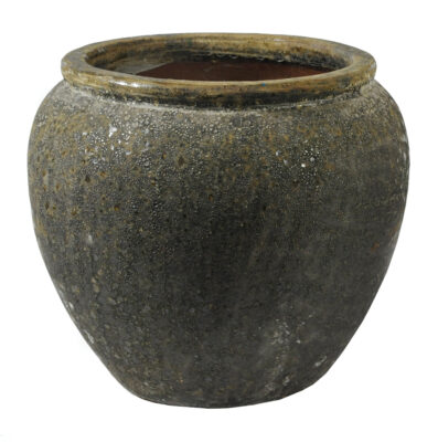 antique low jar vulcano d40h33