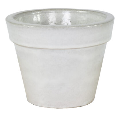 glazed basic pot white d27h20