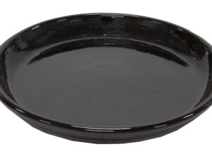 Glazed Saucer Shiny Black D20H2,5