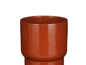 Thiago pot rond rood - h20xd22cm