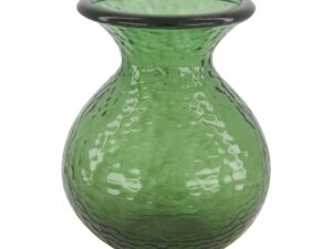 Vase recycled glass 15x15x18.5cm