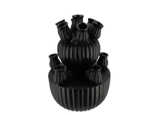 amsterdam black tulip vase set 24x31cm