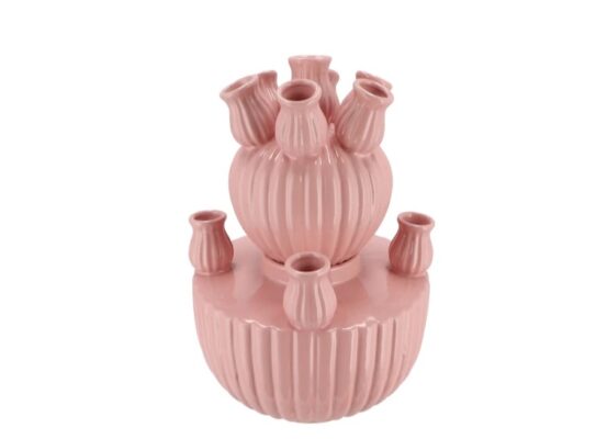 amsterdam light pink tulip vase set 24×3