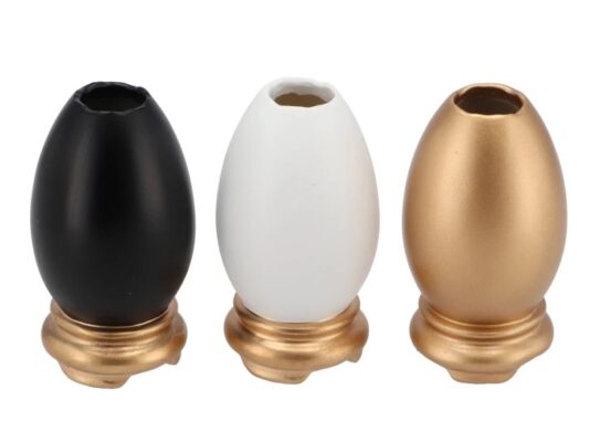 easter eggcited vase gold/black/white as