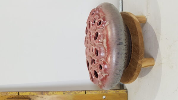 coral 1 vase holes grey-bordeaux 34x15cm