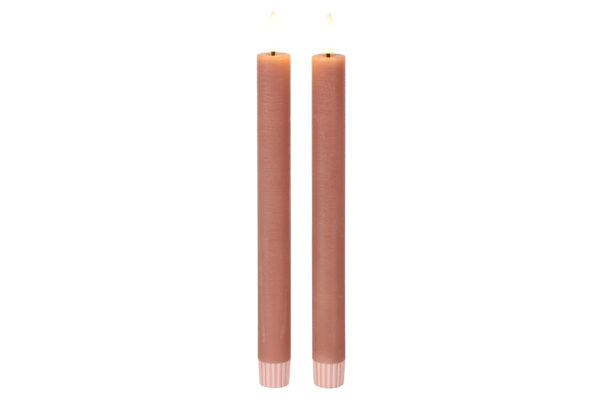 led kaars diner ø2,2cm lyon l s2 roze