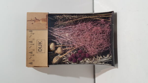 dried flowers mix tray 38x26x5cmpink