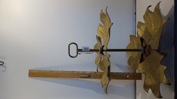 etagere 2 layer fig leaf d58.5h58.0goud