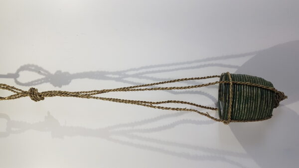 Hanging Pot stripe green d13h11cm