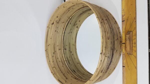 Mirror round stripe grey d45h15cm