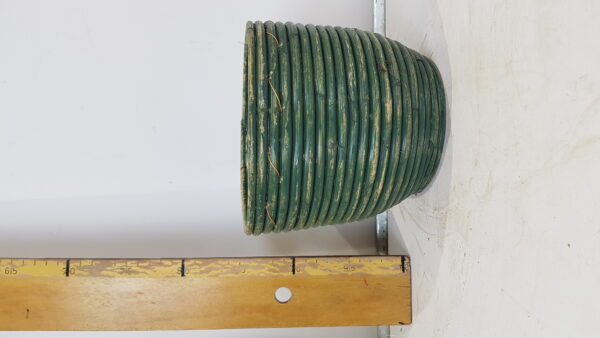Pot rond ballon streep olijfgroen d18h16cm